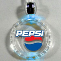 Light Up Pendant Necklace - Bottle Cap - Blue